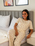 Women summer pajama set Red Hearts T-shirt + Pants